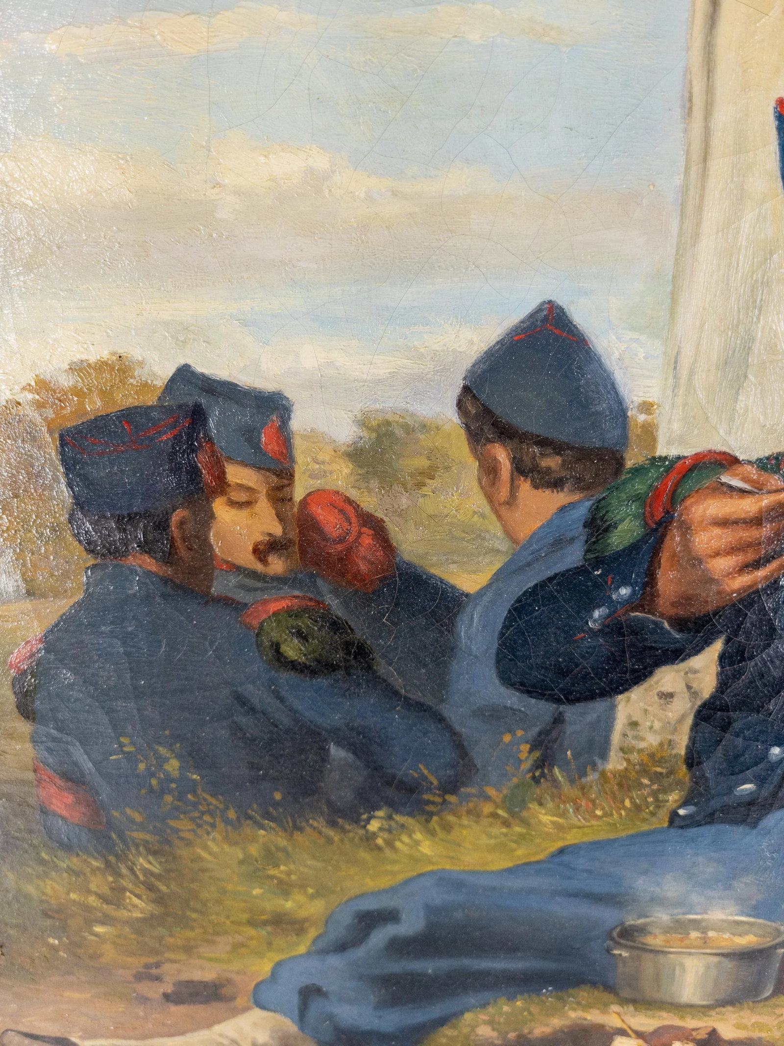 Oil on Canvas Painting of Franco-Prussian War by Auguste Bachelin - 8