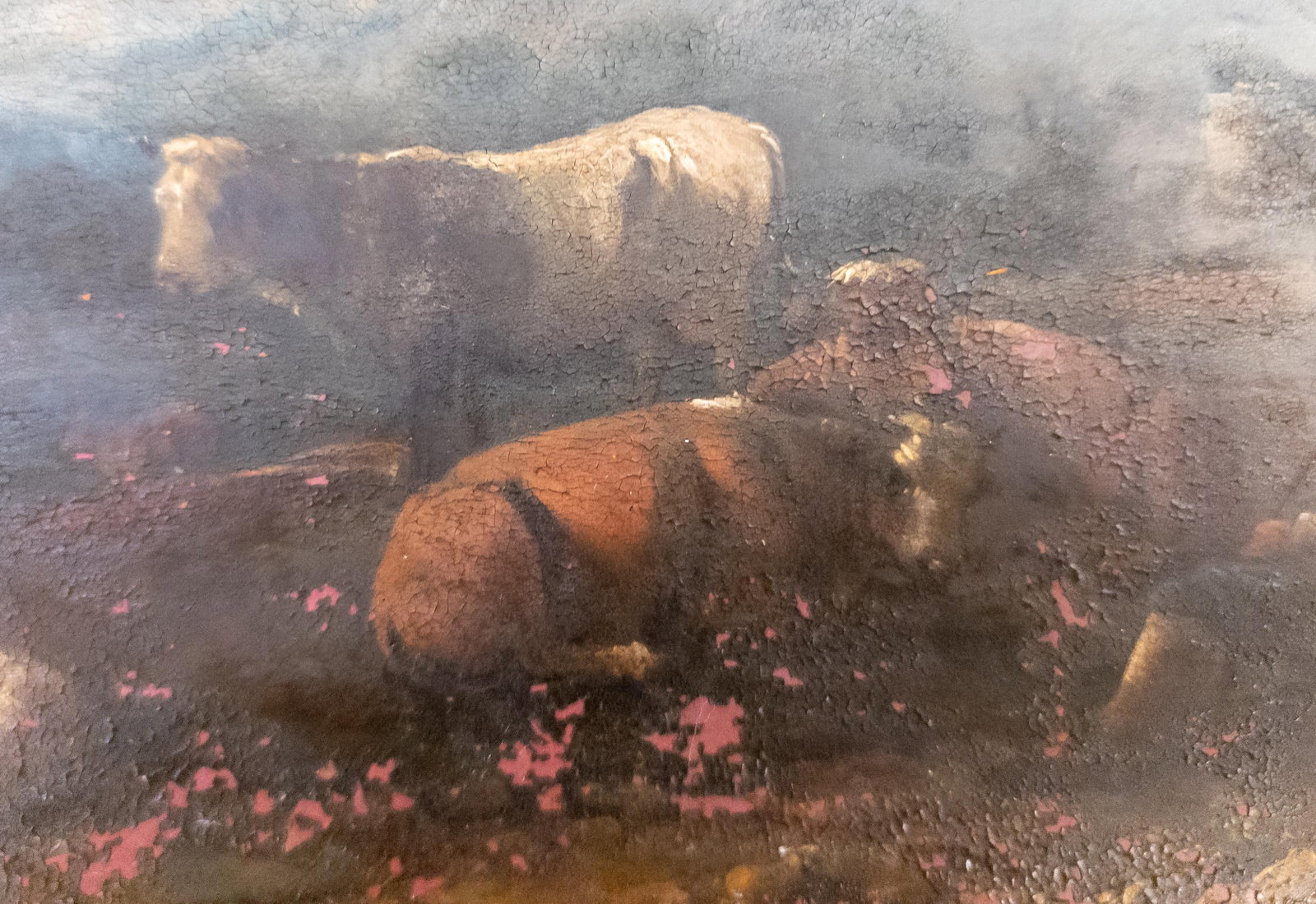 19th Century Grand Tour Old Master Landscape Oil on Copper Painting of Cows and Sheep With Shepherd - 12
