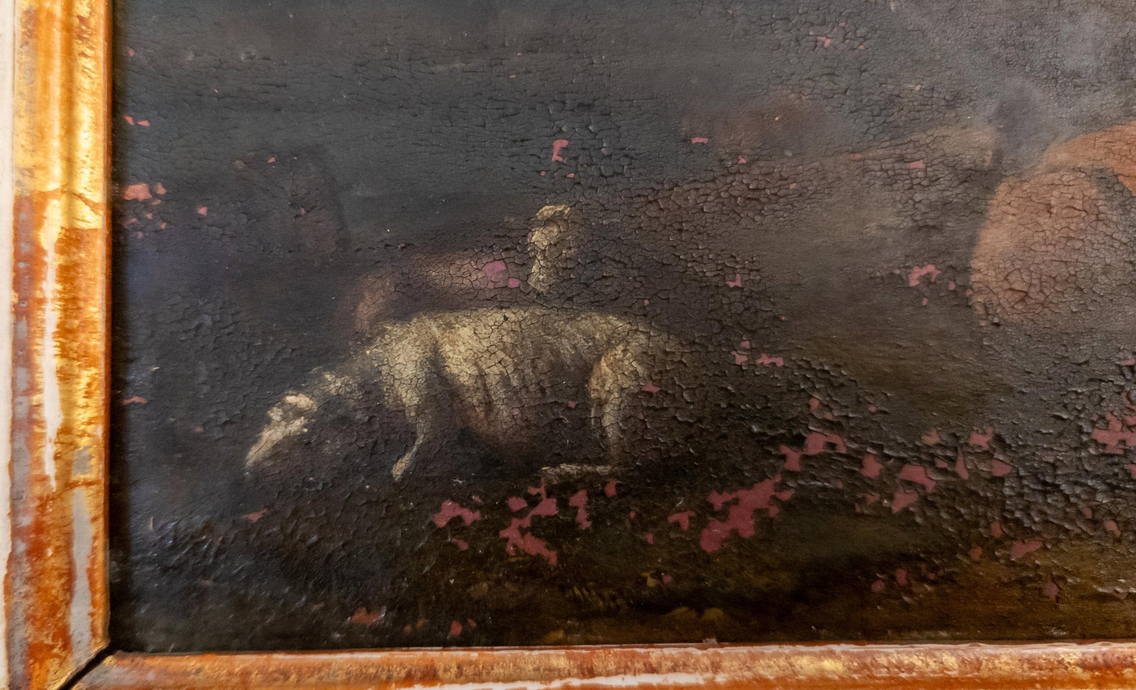 19th Century Grand Tour Old Master Landscape Oil on Copper Painting of Cows and Sheep With Shepherd - 13
