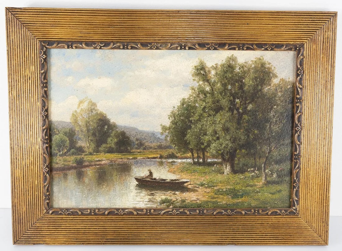 American School Oil Landscape Painting - 10