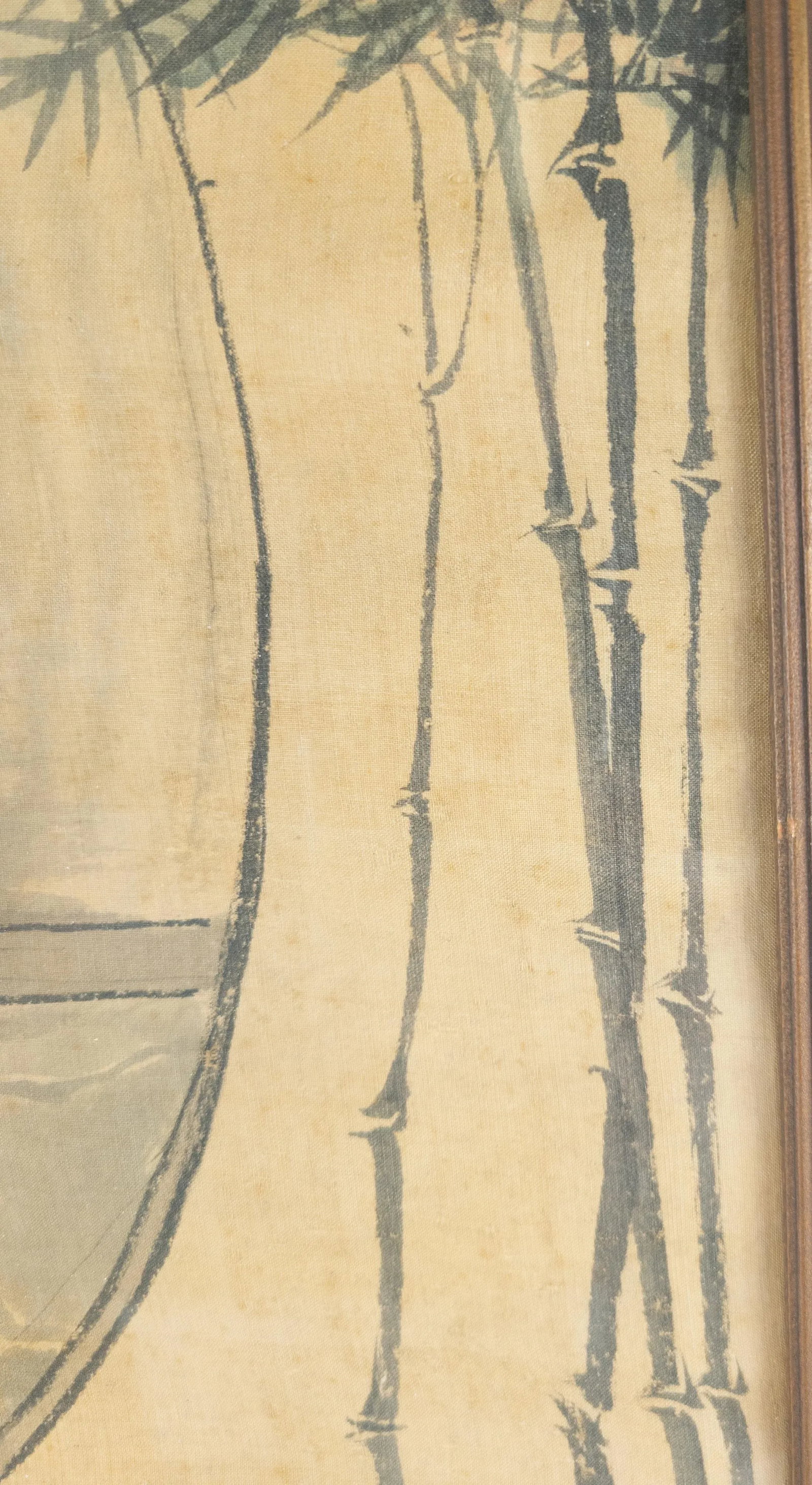 19th Century Chinese Song Style Watercolor Scroll Painting on Silk, Framed - 7
