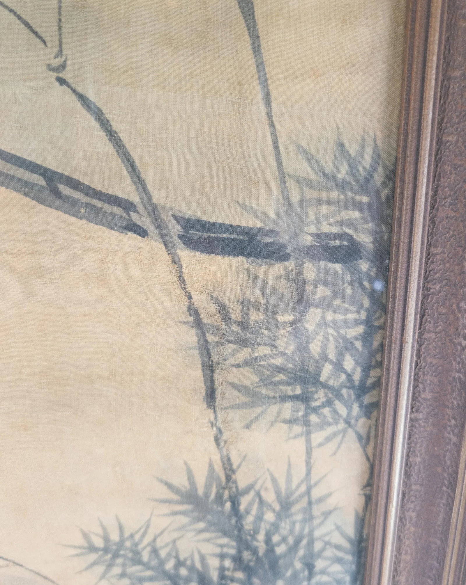 19th Century Chinese Song Style Watercolor Scroll Painting on Silk, Framed - 9