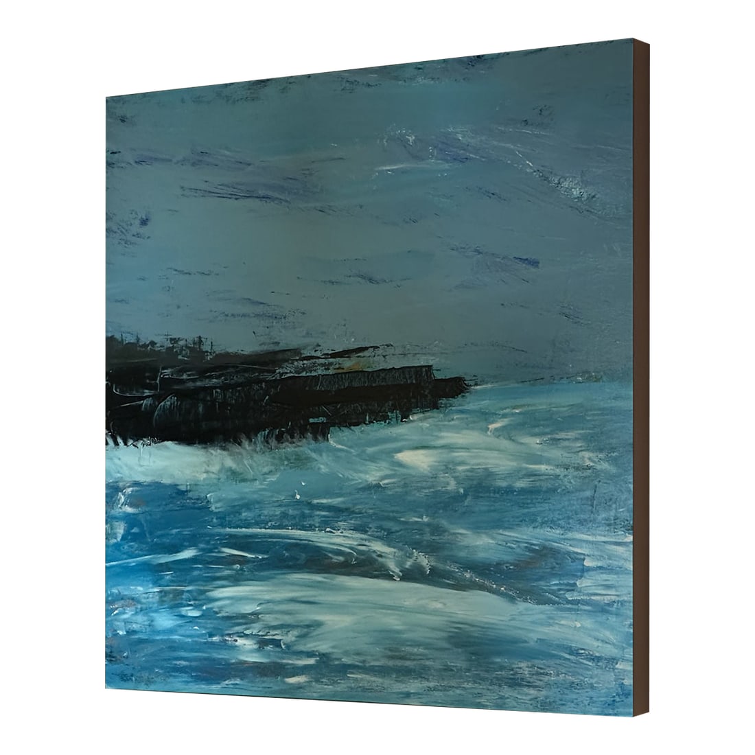 Richard Gene Barbera "On Coming Storm" Oil on Canvas: On Coming Storm 30x30wx2.5 Artist Stamp and Signed, titled verso More than mere ornamentation, this frame stands as a work of art in its own right, promising to elevate and accentuate any masterpiece 