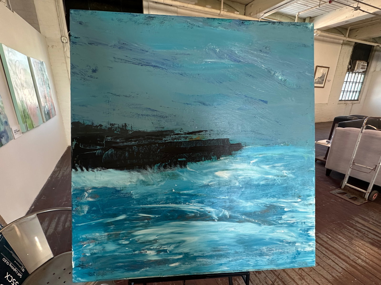 Richard Gene Barbera "On Coming Storm" Oil on Canvas - 4