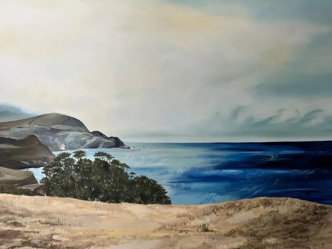 "Big Sur, California" Contemporary Coastal Landscape Oil Painting by Jessica Fairley - 2