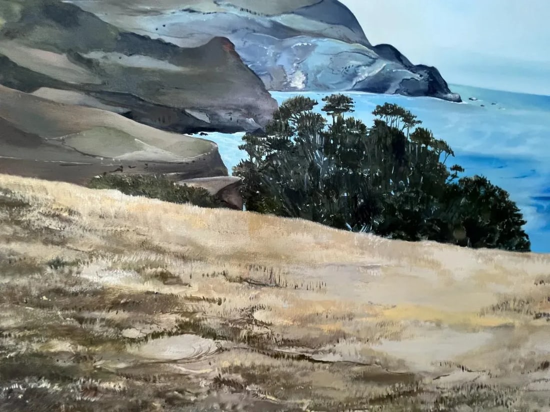 "Big Sur, California" Contemporary Coastal Landscape Oil Painting by Jessica Fairley - 4