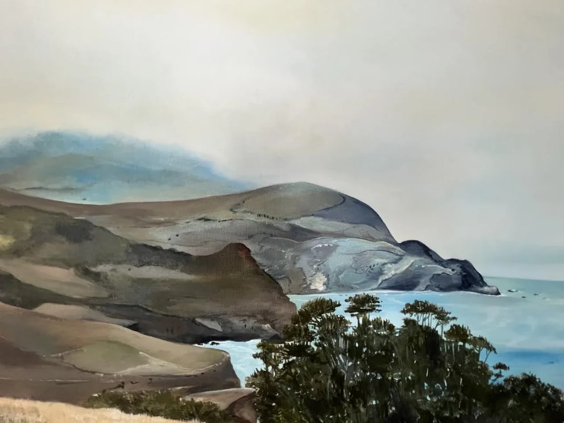 "Big Sur, California" Contemporary Coastal Landscape Oil Painting by Jessica Fairley - 5