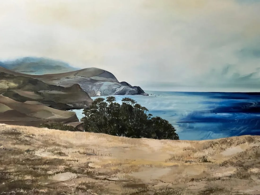 "Big Sur, California" Contemporary Coastal Landscape Oil Painting by Jessica Fairley - 6