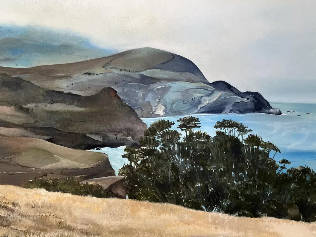 "Big Sur, California" Contemporary Coastal Landscape Oil Painting by Jessica Fairley - 7