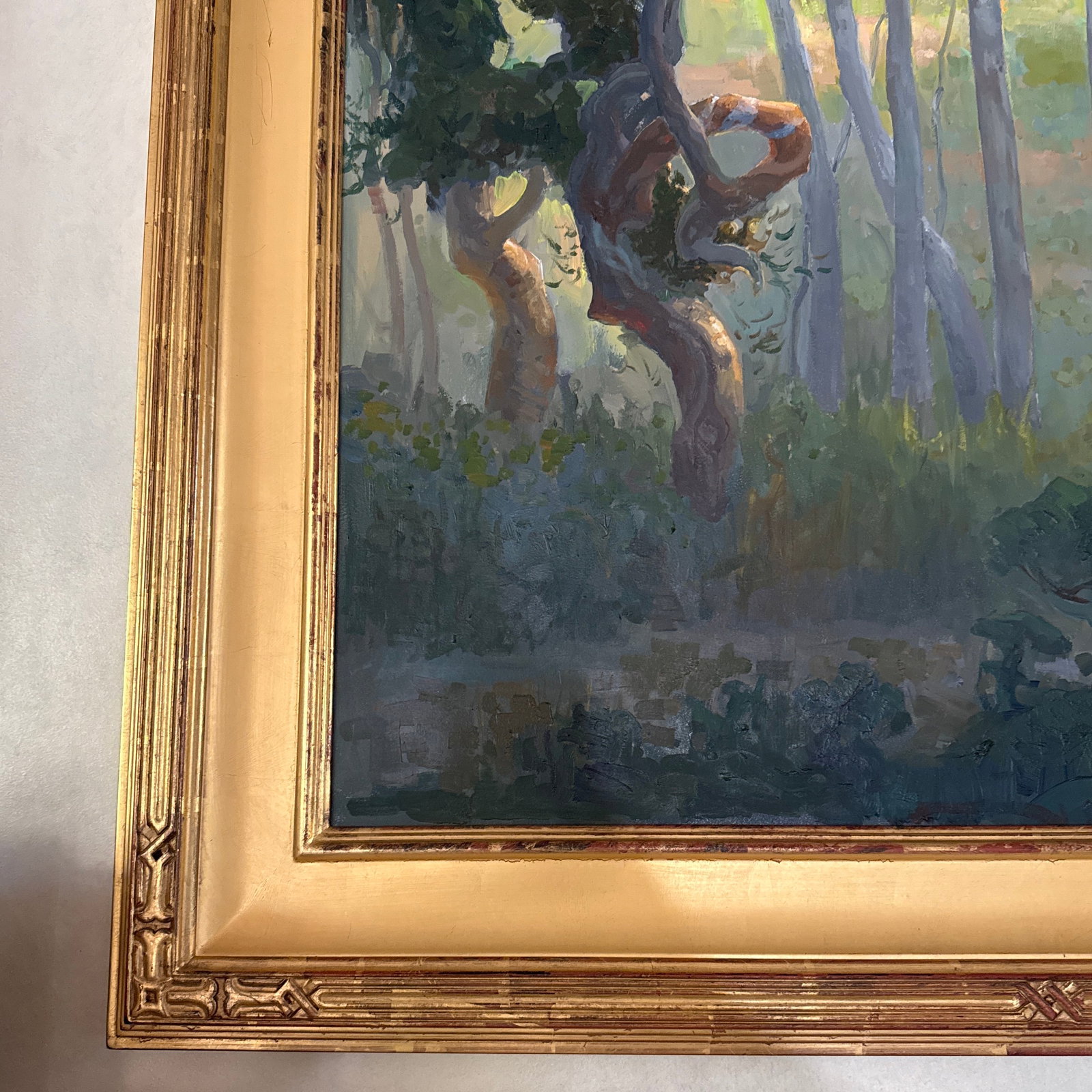Peter Adams "Eucalyptus Forest" Oil on Board Painting - 4