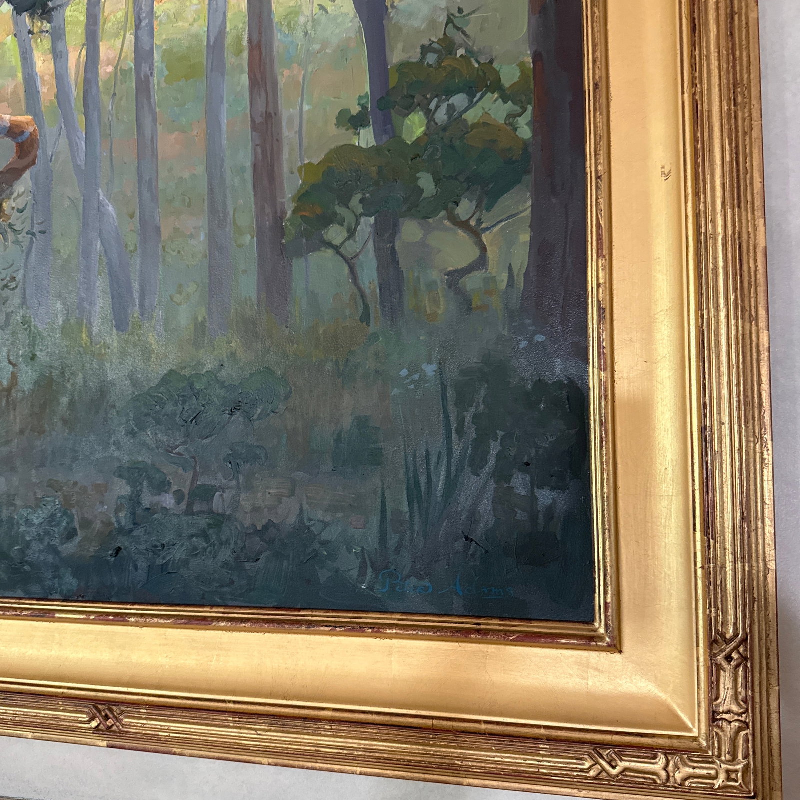 Peter Adams "Eucalyptus Forest" Oil on Board Painting - 5