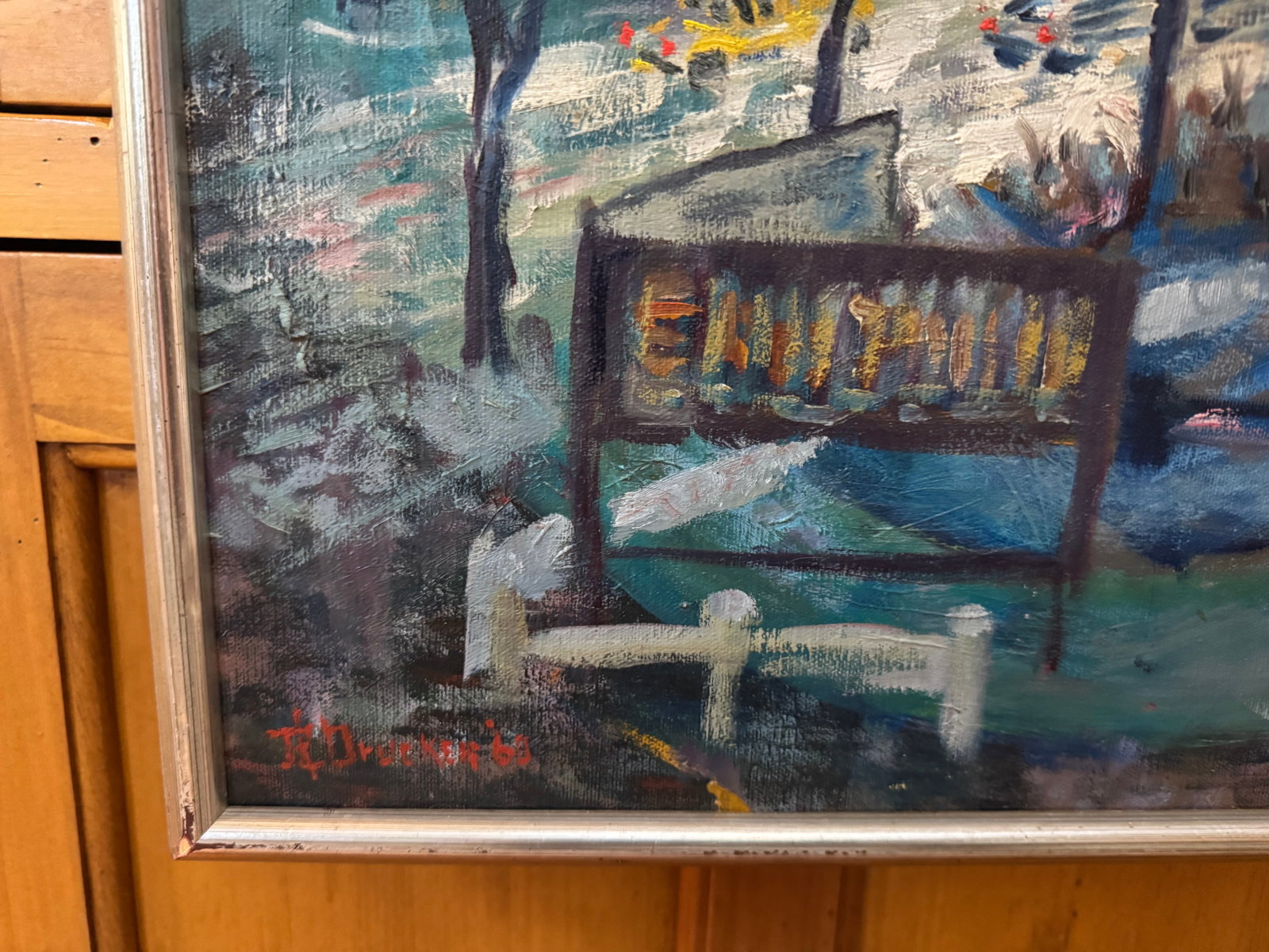 "Hyde Park (Neighborhood) Art Center, Chicago, Il, 1960" Oil Painting by Ruth L. Drucker - 10