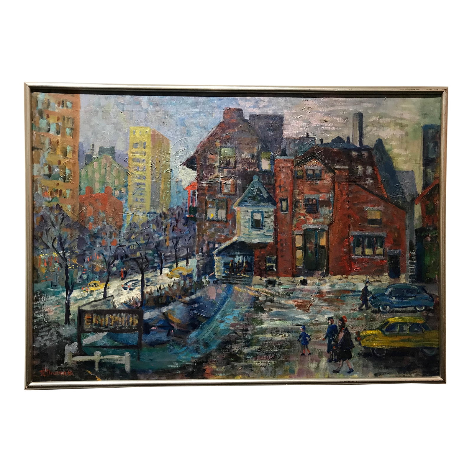 "Hyde Park (Neighborhood) Art Center, Chicago, Il, 1960" Oil Painting by Ruth L. Drucker: "Hyde Park (Neighborhood) Art Center" Chicago, Il, 1960" Oil Painting by Ruth L. Drucker Offered here is one of a pair of paintings by a Chicago artist who worked in the mid 20th century and about who