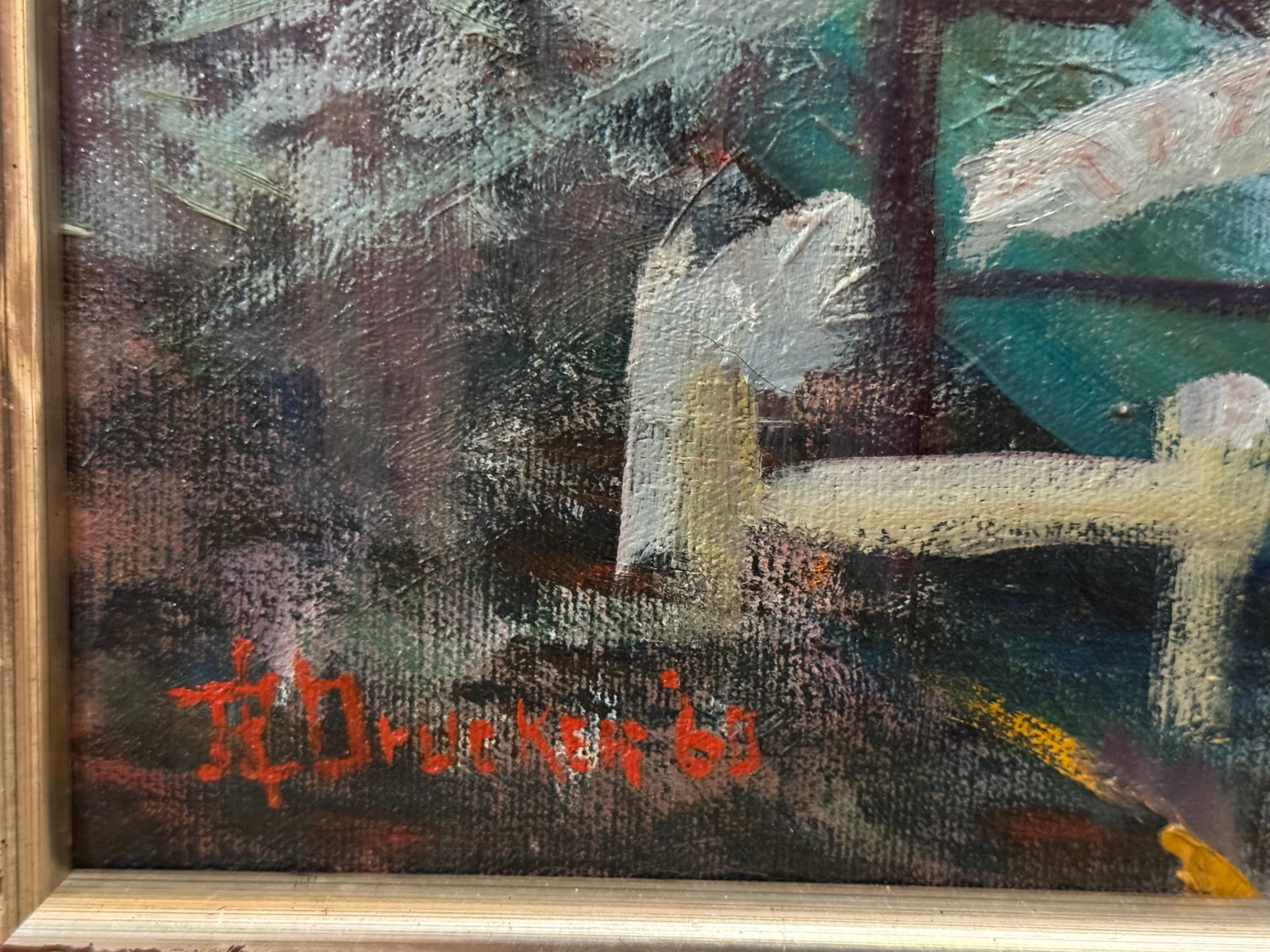 "Hyde Park (Neighborhood) Art Center, Chicago, Il, 1960" Oil Painting by Ruth L. Drucker - 6