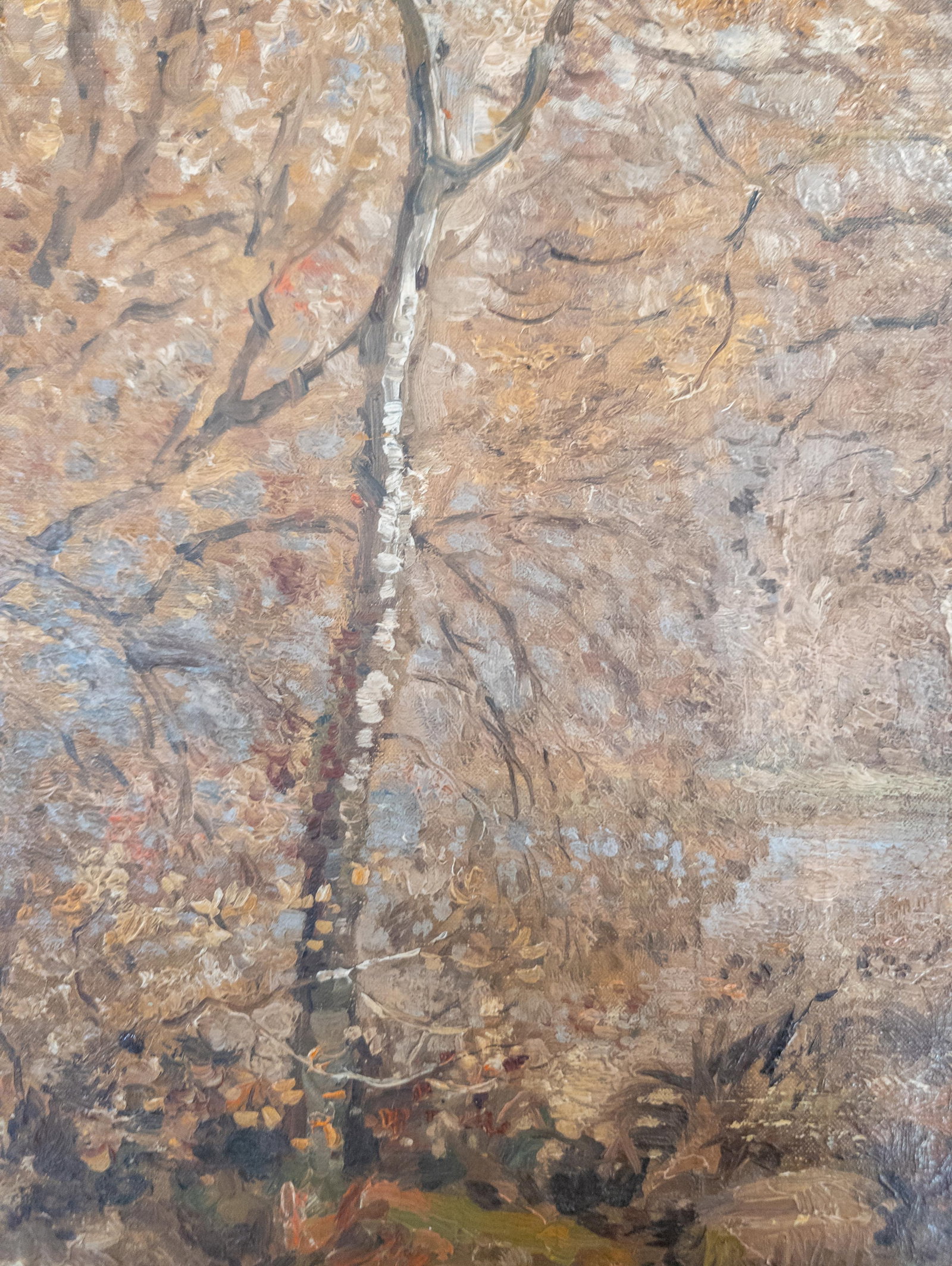 19th or 20th Century American Impressionist Wooded Landscape Painting, Signed Illegibly - 13