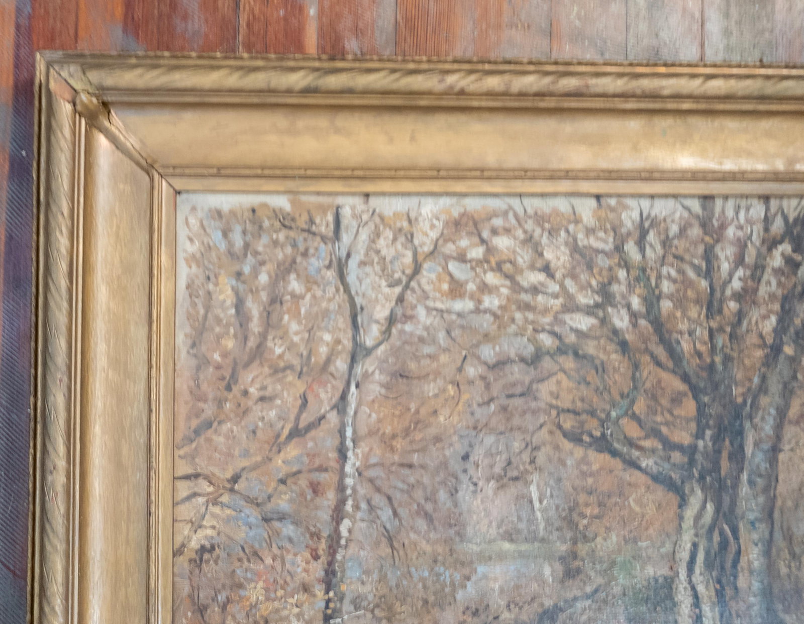 19th or 20th Century American Impressionist Wooded Landscape Painting, Signed Illegibly - 3