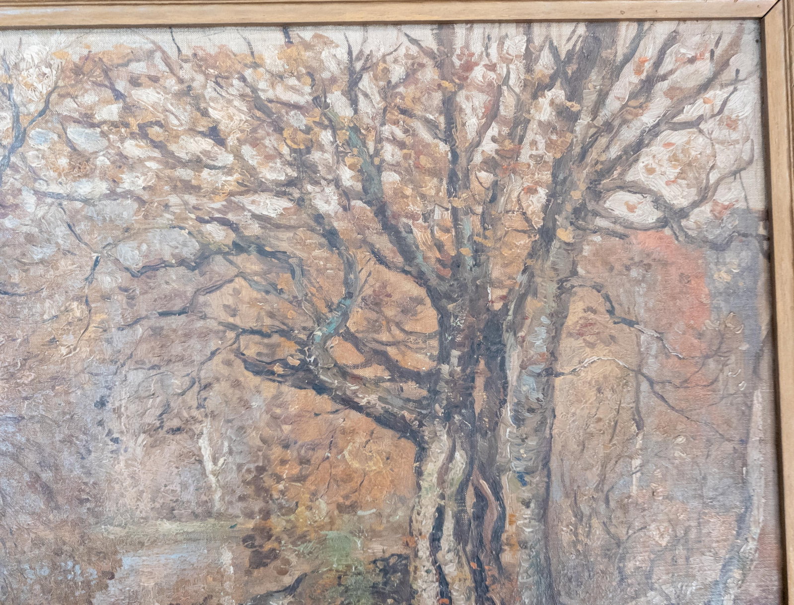 19th or 20th Century American Impressionist Wooded Landscape Painting, Signed Illegibly - 8