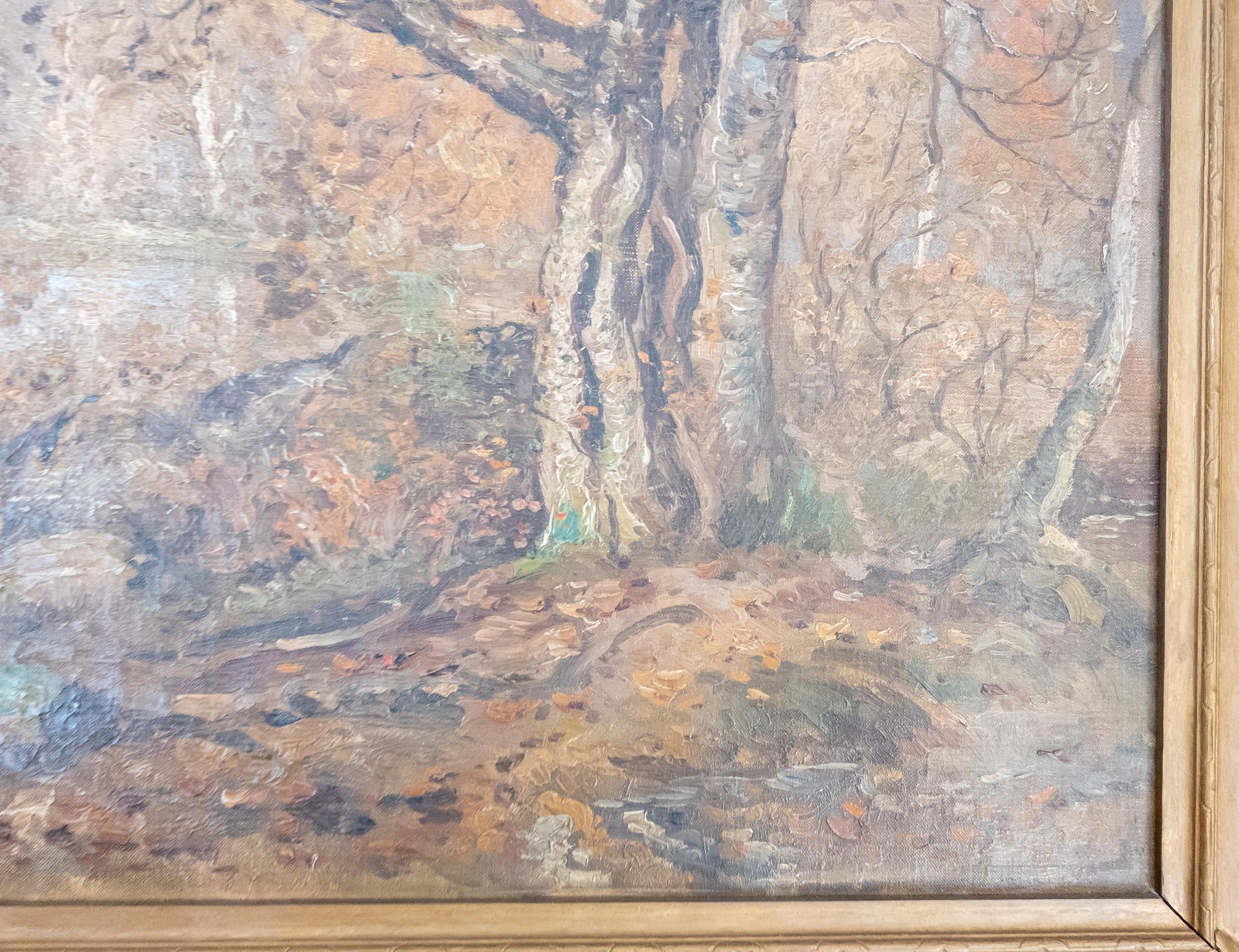 19th or 20th Century American Impressionist Wooded Landscape Painting, Signed Illegibly - 9