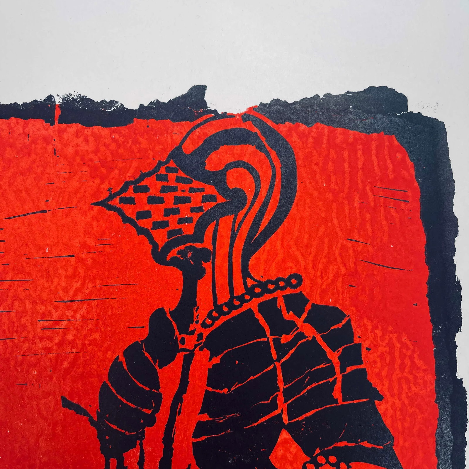 1960s Artist's Proof Abstract Signed and Numbered Portrait of a Red Knight - 3