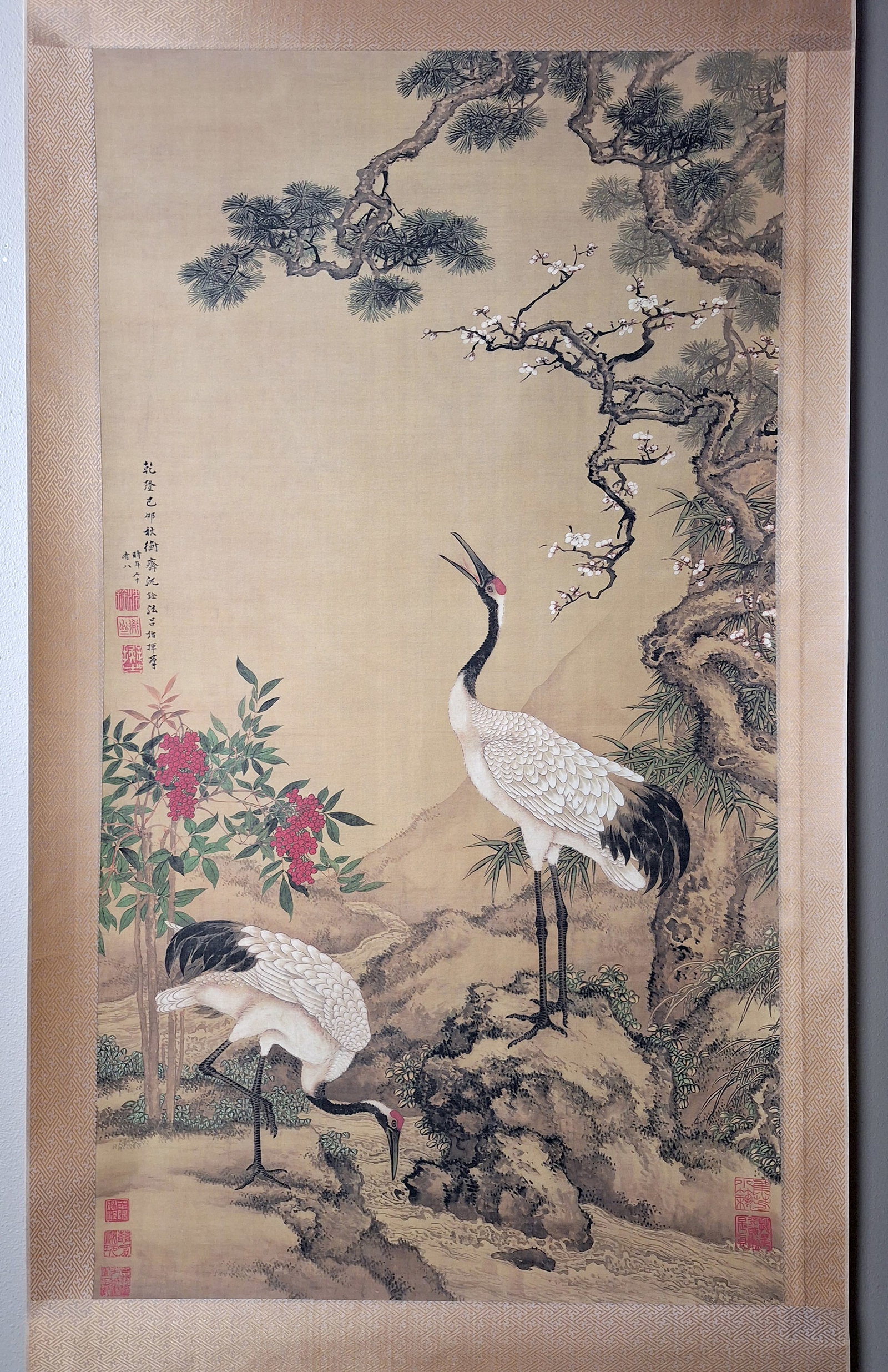 Chinese Huaniao Scroll - 2