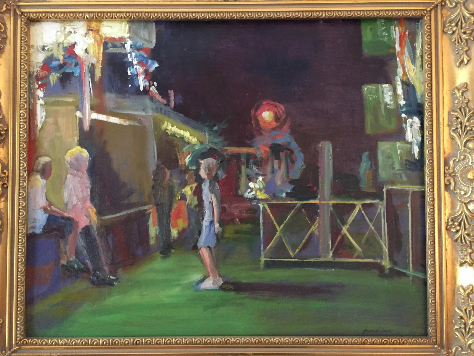 "Carnival Night!" Contemporary Figurative Oil Painting by Marina Movshina, Framed - 3