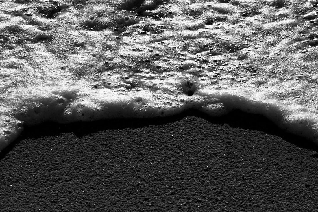 2021 "Foamy Shore Seascape" Black and White Photograph by Kind of Cyan - 5