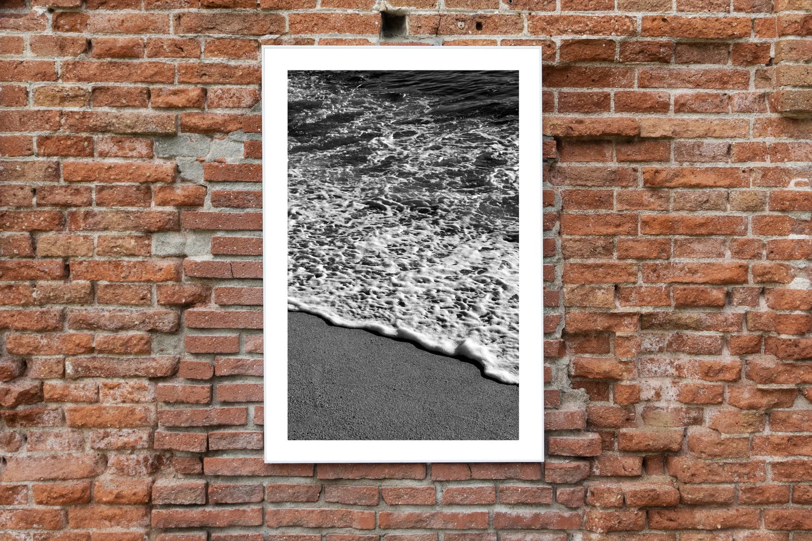 2021 "Foamy Shore Seascape" Black and White Giclee Print by Kind of Cyan - 5