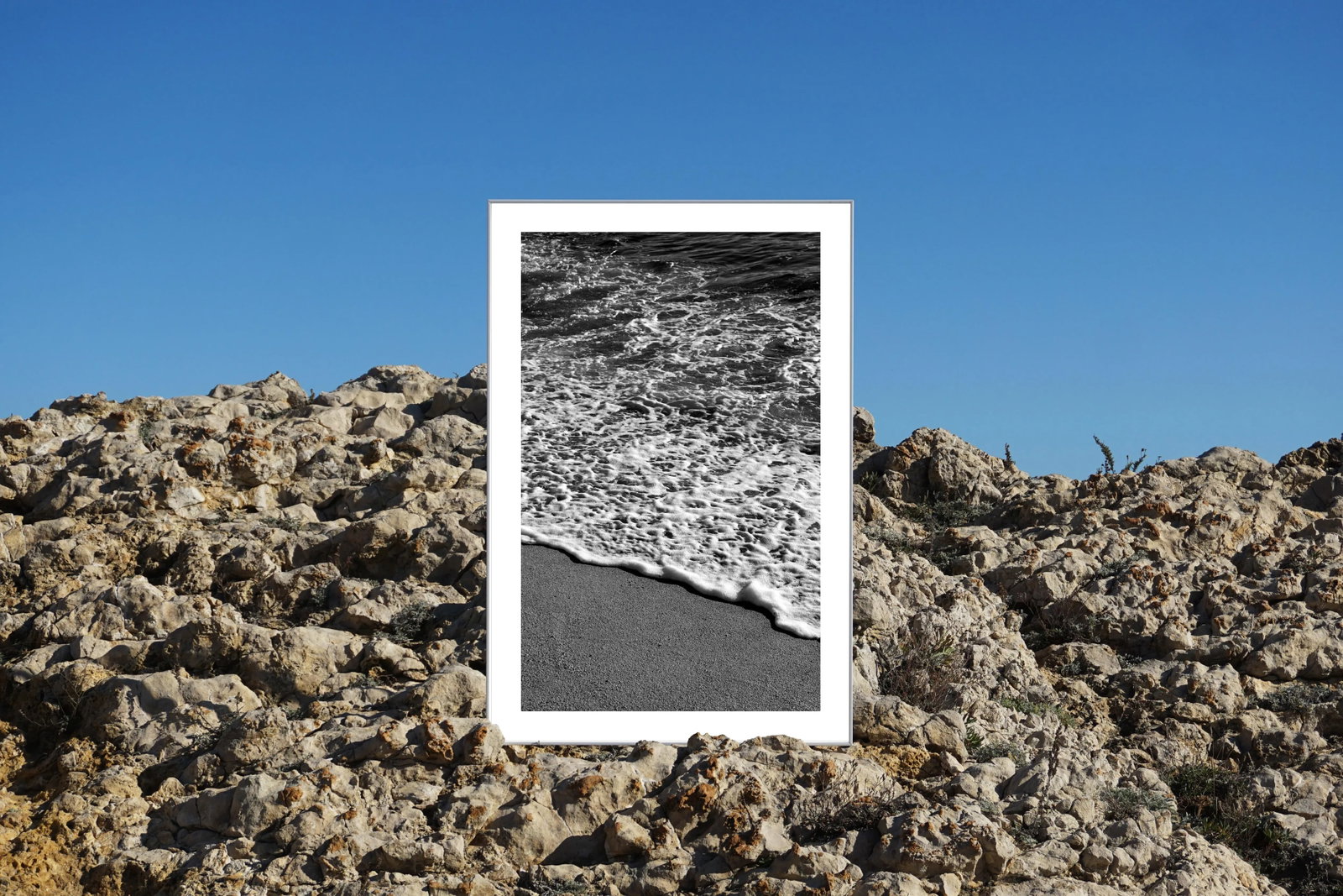2021 "Foamy Shore Seascape" Black and White Giclee Print by Kind of Cyan - 6