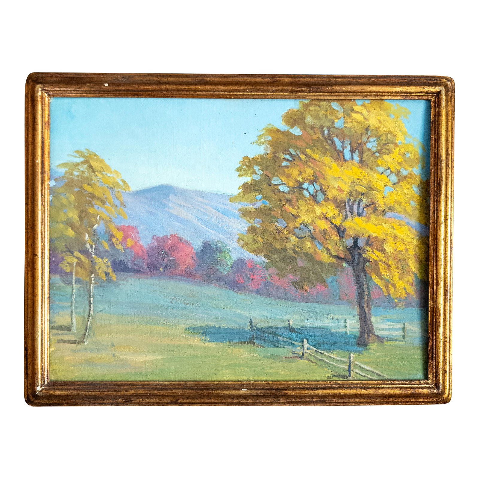Early 20th Century American Impressionist Vibrant Pastel Colored Landscape Painting: We are selling this very pretty and vibrant oil painting. This painting has very attractive pastel palette and features a landscape with mountains, the color scheme is reminiscent of some of the