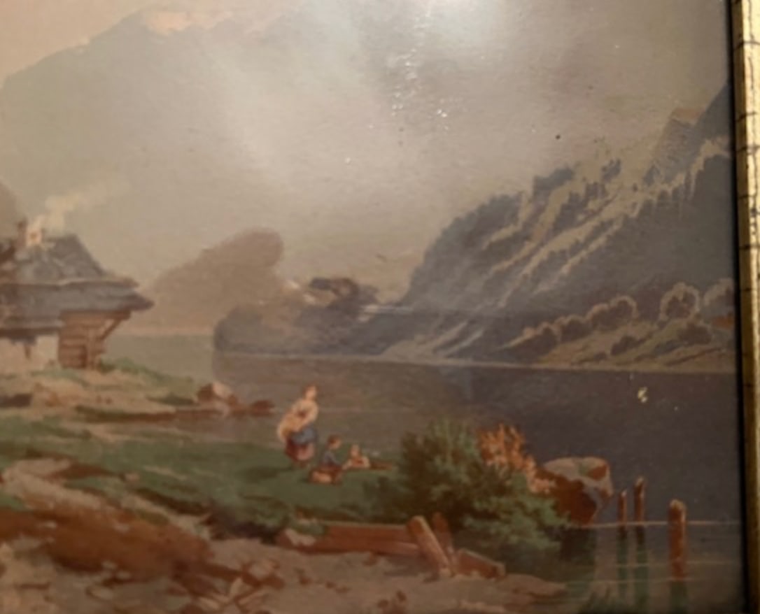19th C Watercolor Landscape - 4