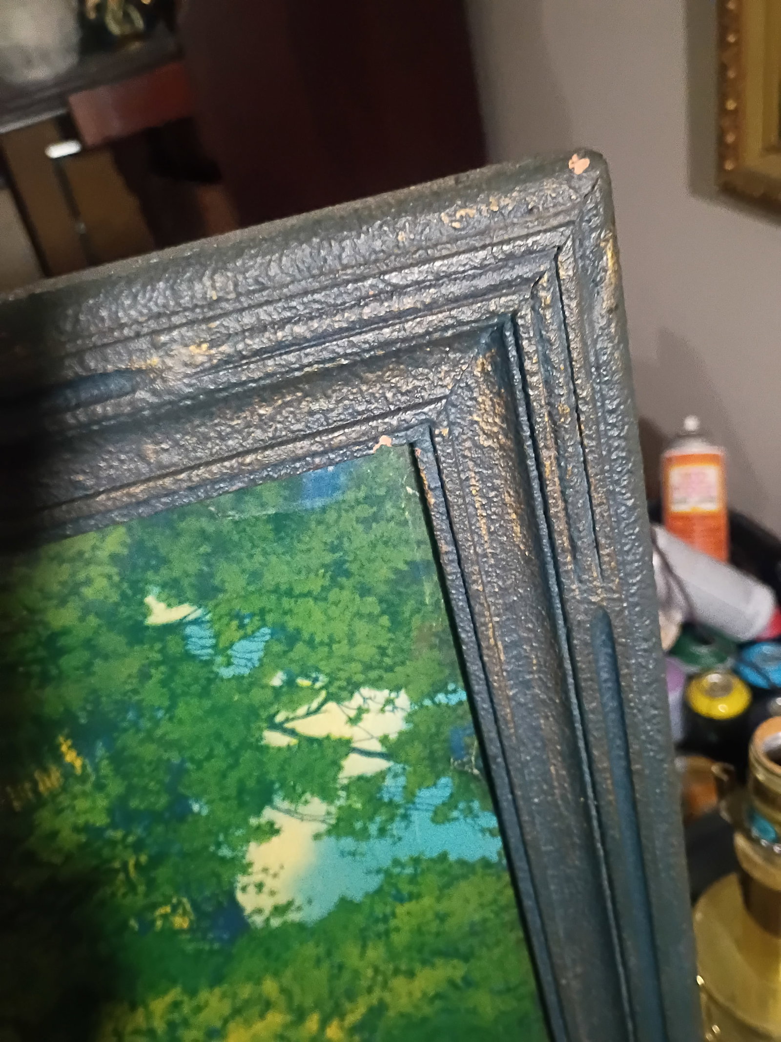Large 1927 Maxfield Parrish "Hilltop" Lithograph in Original "Stippled" Frame - House of Art Ny - 6