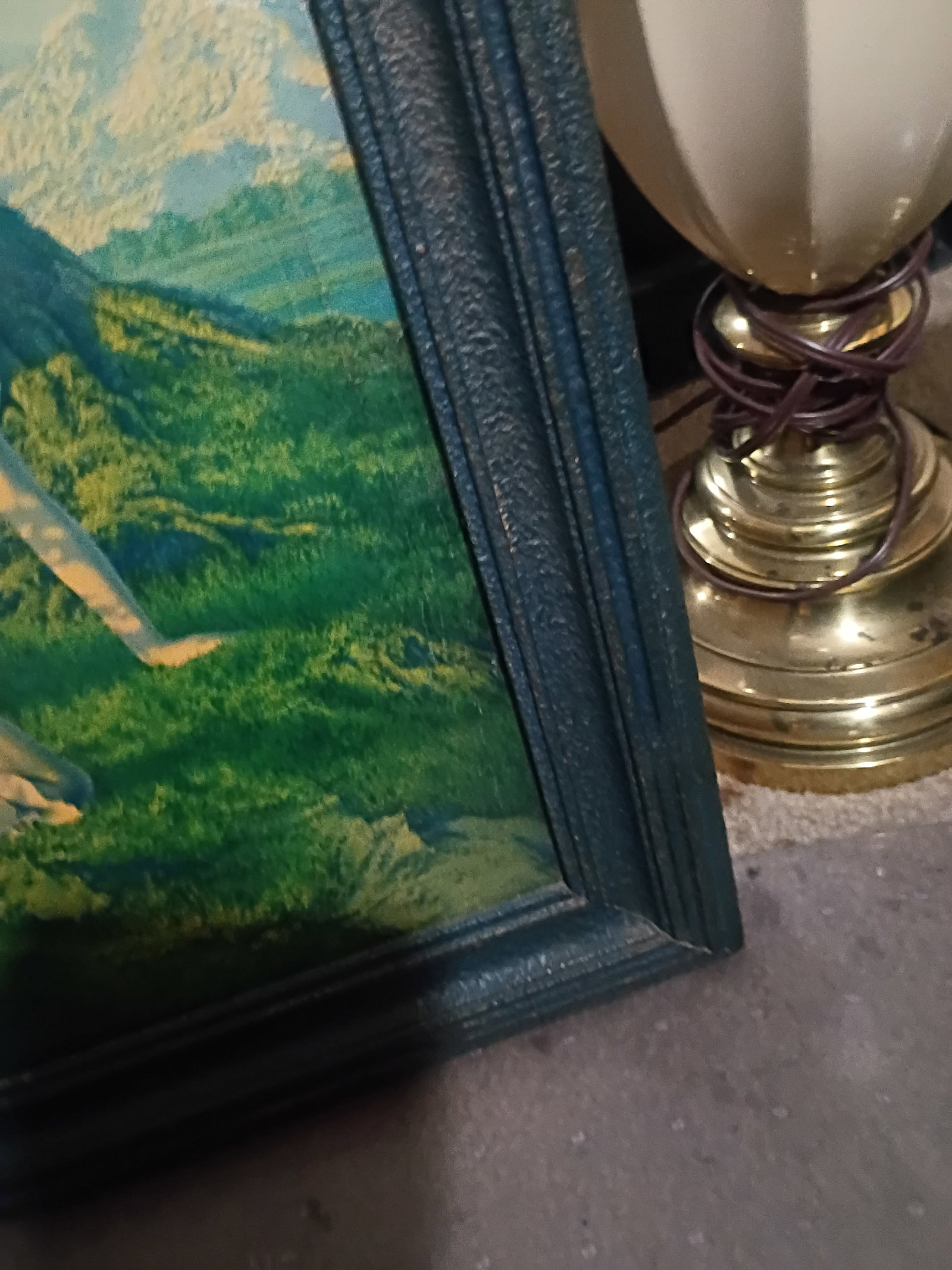 Large 1927 Maxfield Parrish "Hilltop" Lithograph in Original "Stippled" Frame - House of Art Ny - 8