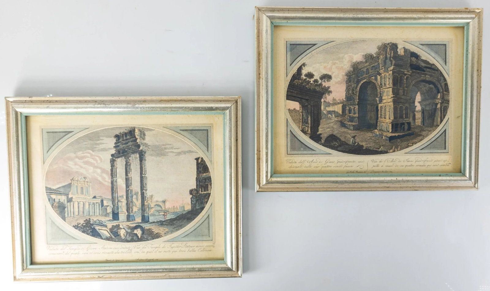 Pair of Framed Borghese House Color Lithograph Prints - 11