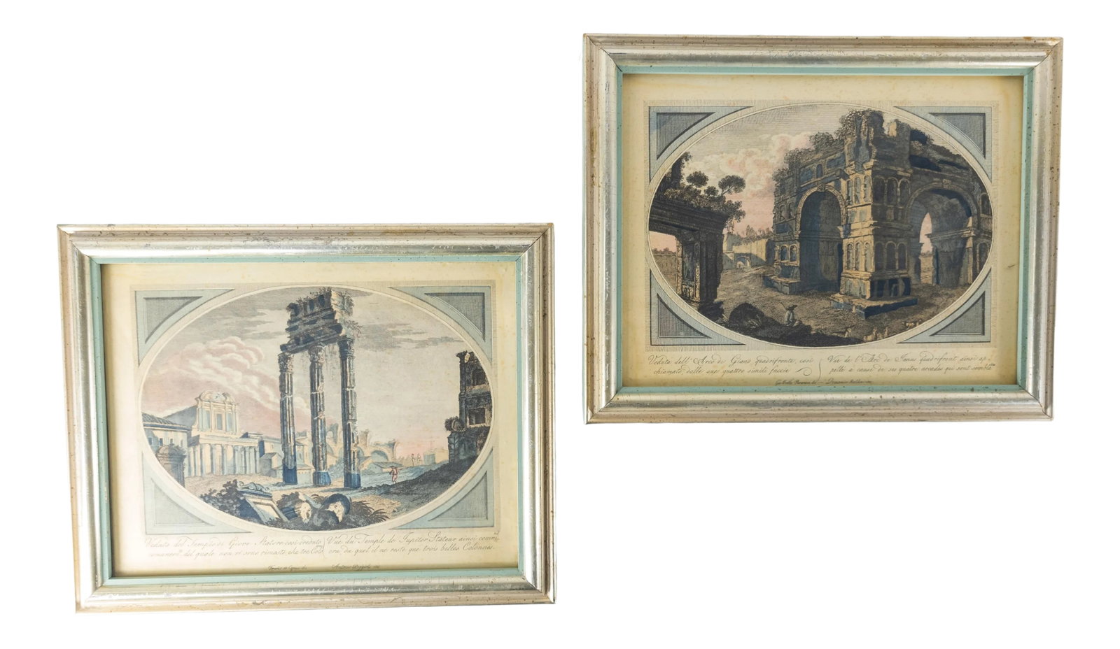 Pair of Framed Borghese House Color Lithograph Prints (1 of 11)