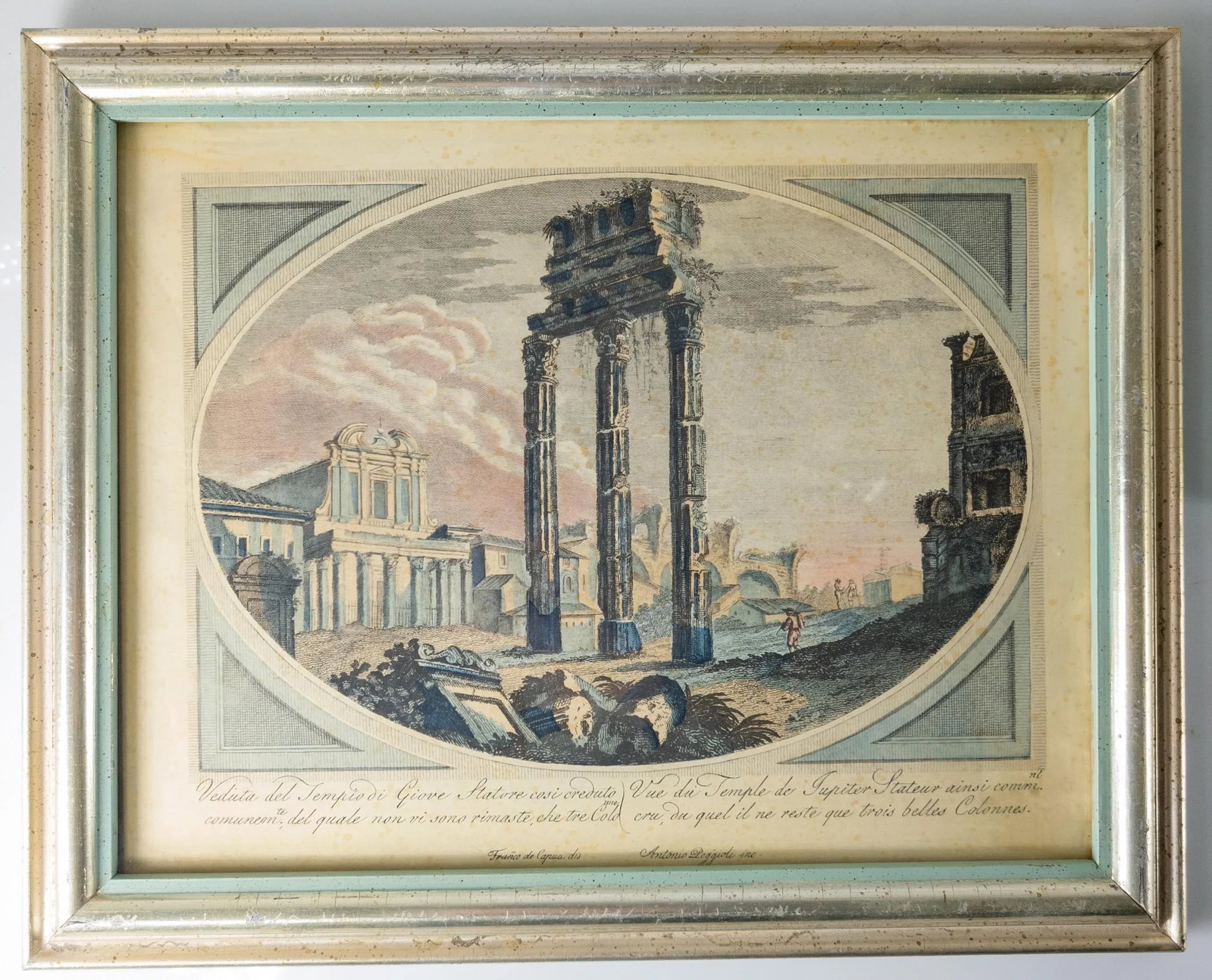 Pair of Framed Borghese House Color Lithograph Prints - 2