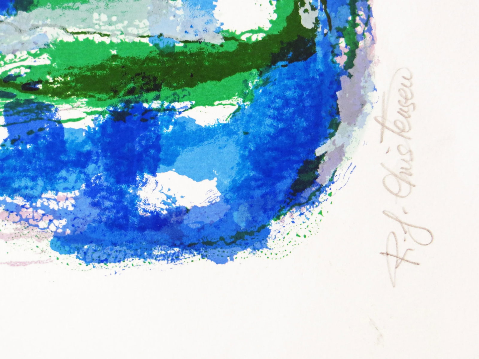 Circa 1980 "Moon Mist" Abstract Lithograph by Ronald Julius Christensen - 5