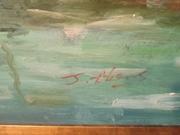 1920s J. Albers Original Impressionist Painting - 3