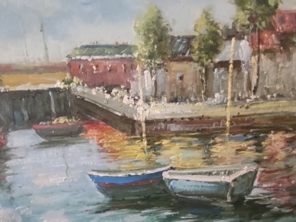 1920s J. Albers Original Impressionist Painting - 5