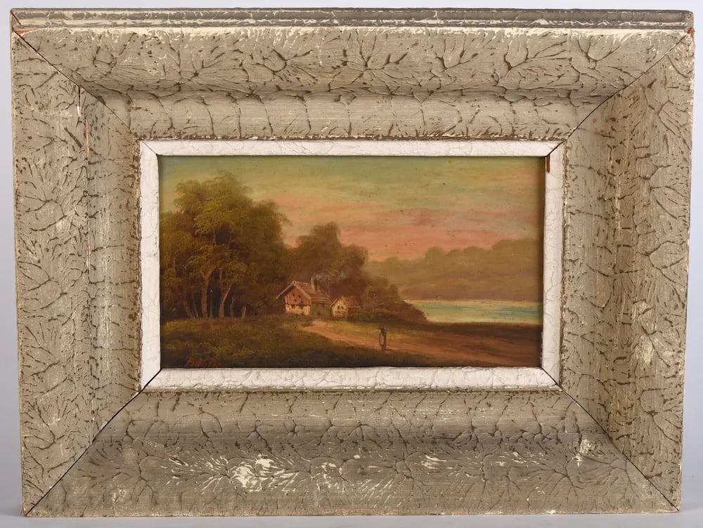 Early 20th Century Oil Painting on Panel Landscape - 11