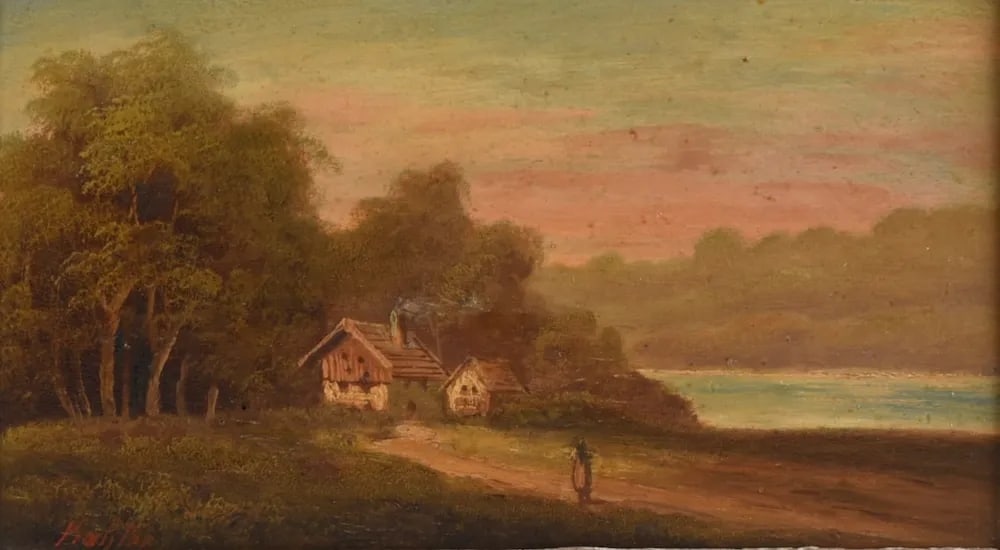 Early 20th Century Oil Painting on Panel Landscape - 2