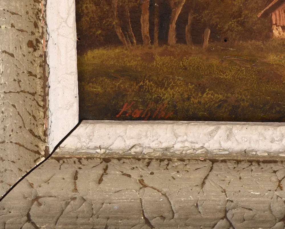 Early 20th Century Oil Painting on Panel Landscape - 7