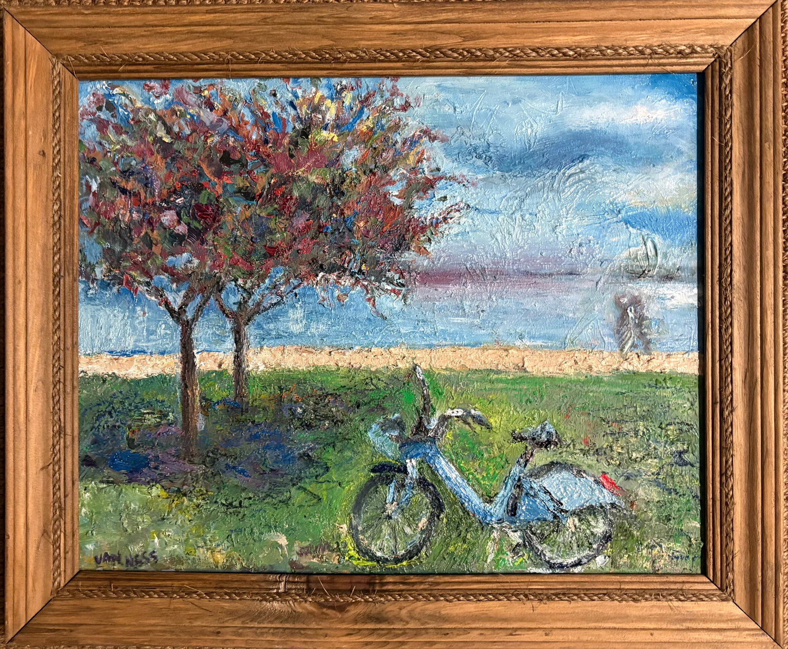 "Need a Lyft", Original Oil Painting, by Van Ness - 3