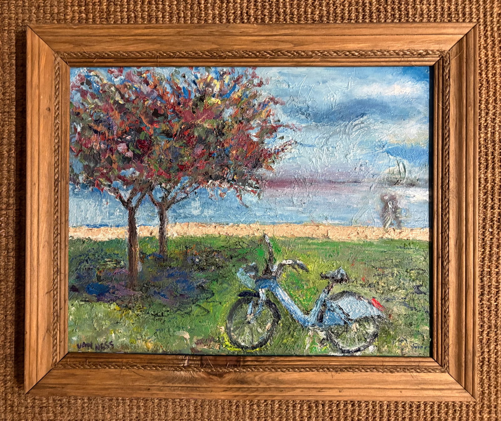 "Need a Lyft", Original Oil Painting, by Van Ness - 4