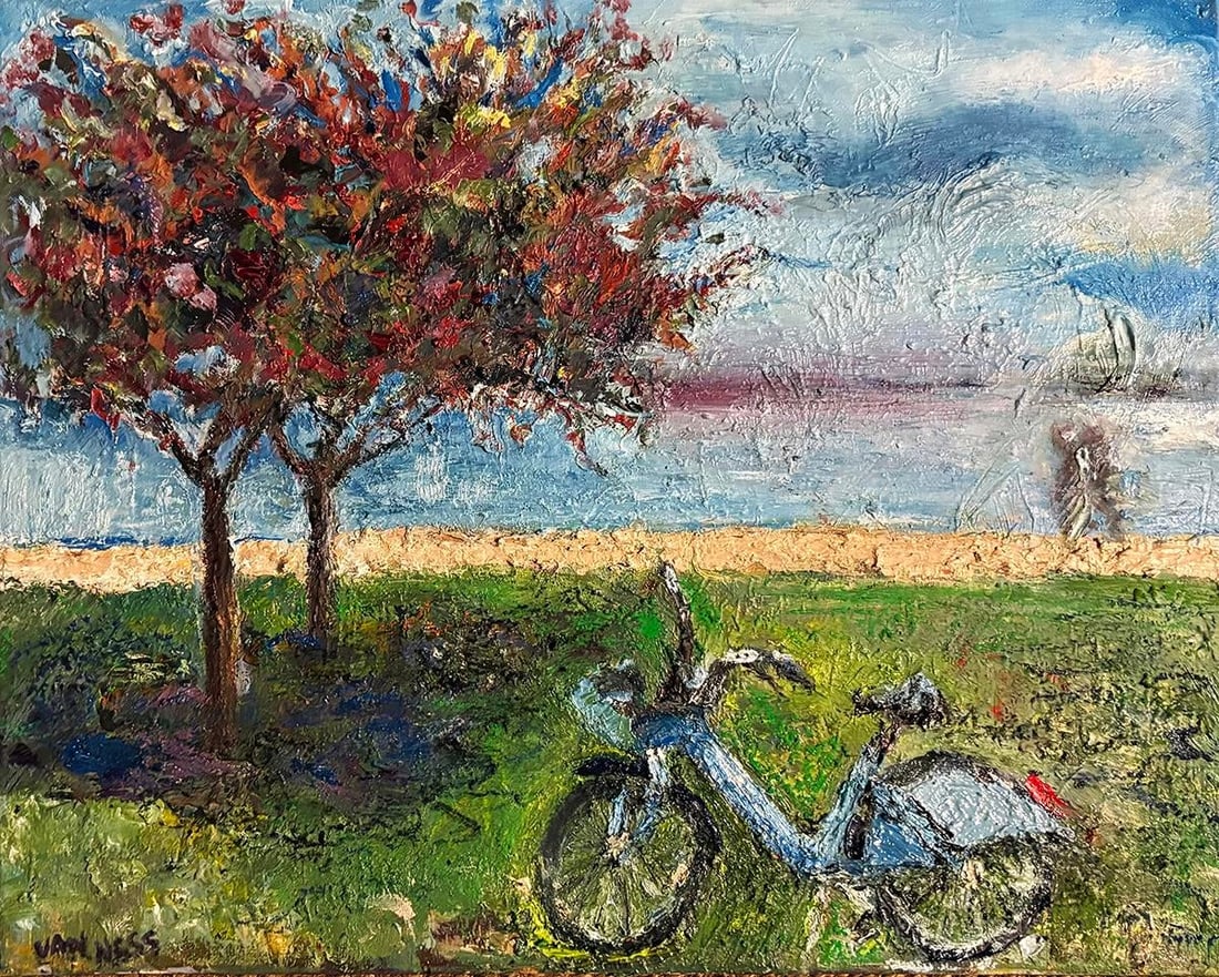 "Need a Lyft", Original Oil Painting, by Van Ness - 8
