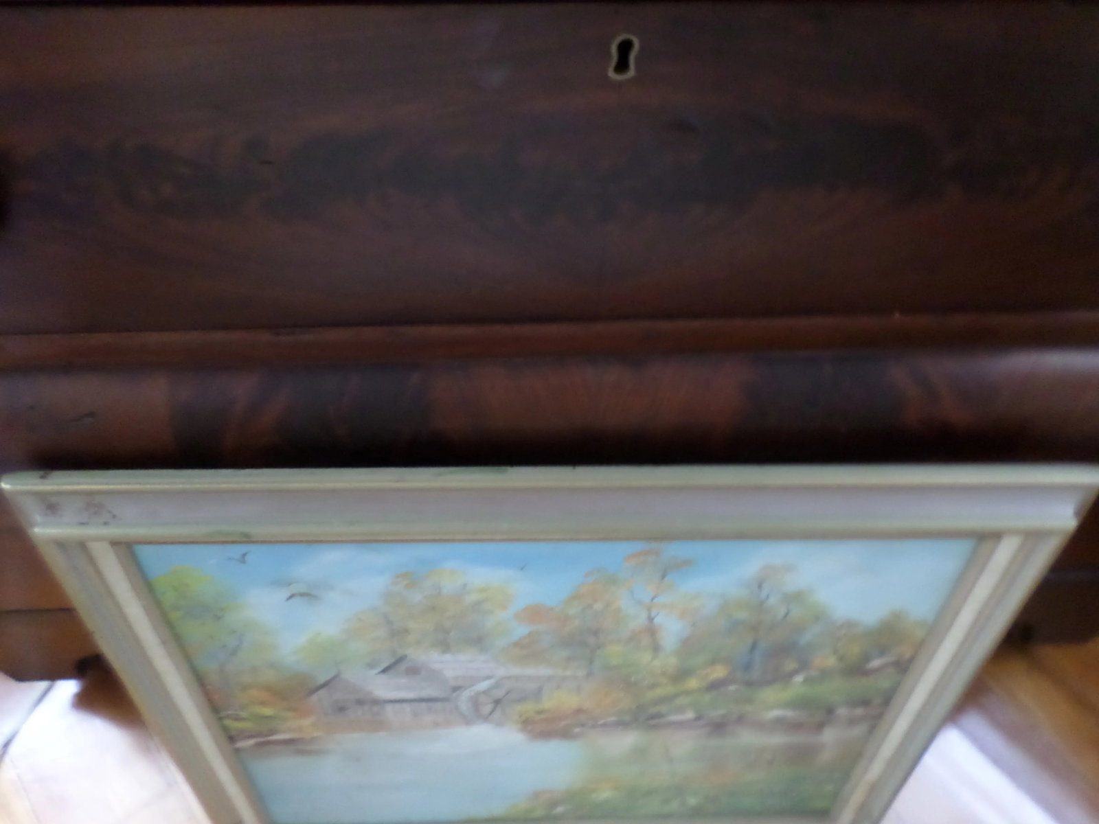 Mid 20th Century Rustic Landscape with Mill and Stream Oil Painting, Framed - 4