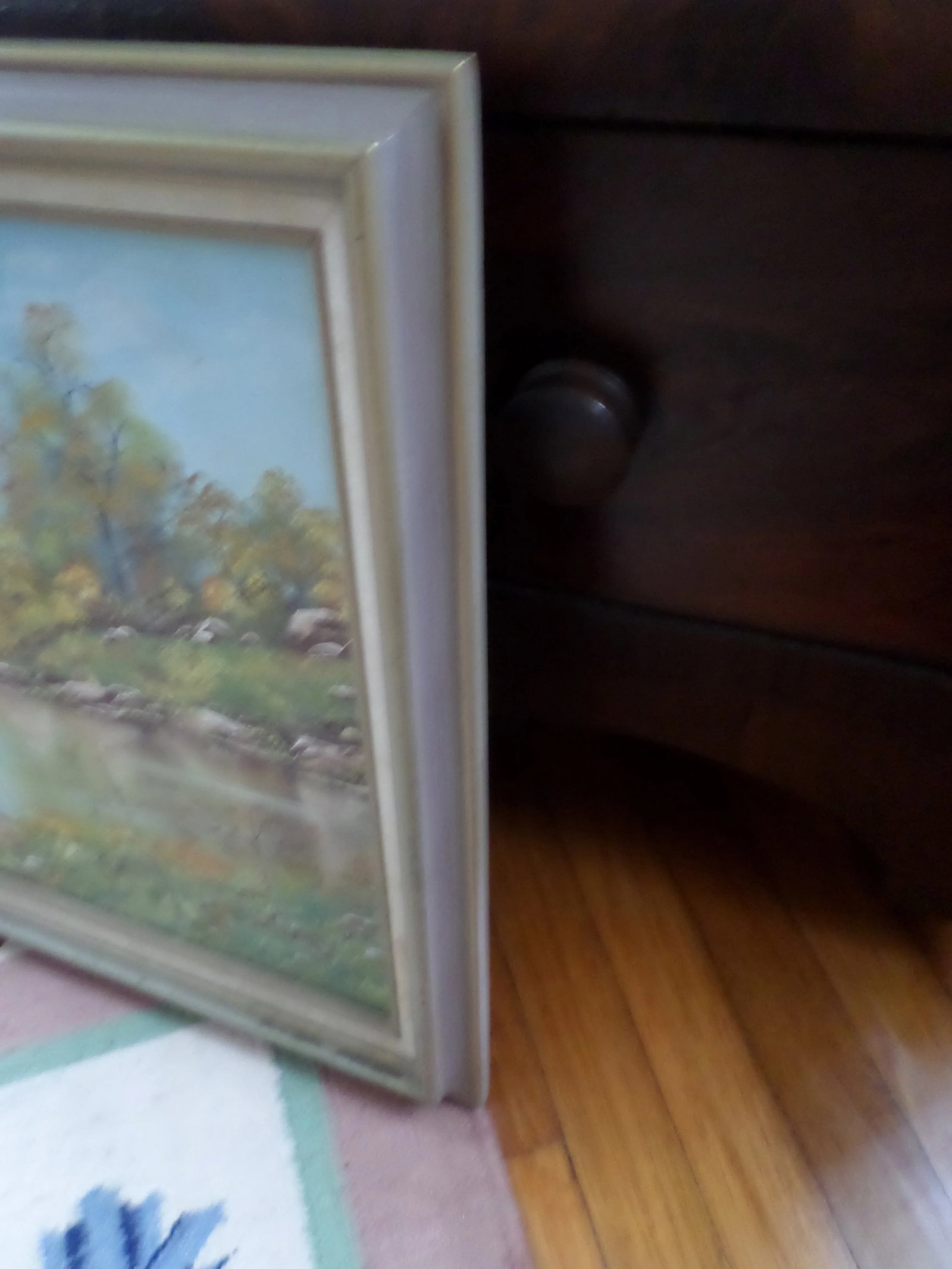 Mid 20th Century Rustic Landscape with Mill and Stream Oil Painting, Framed - 6