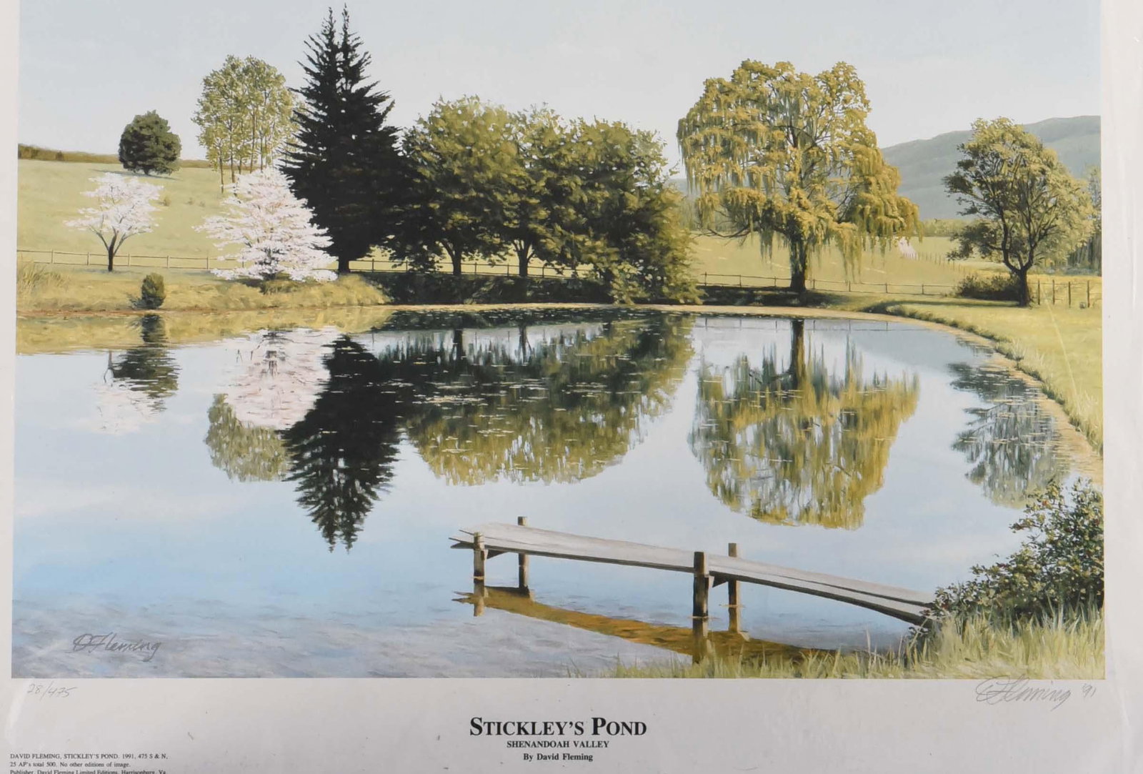Stickley's Pond - David Fleming Signed 1991 Edition - 2