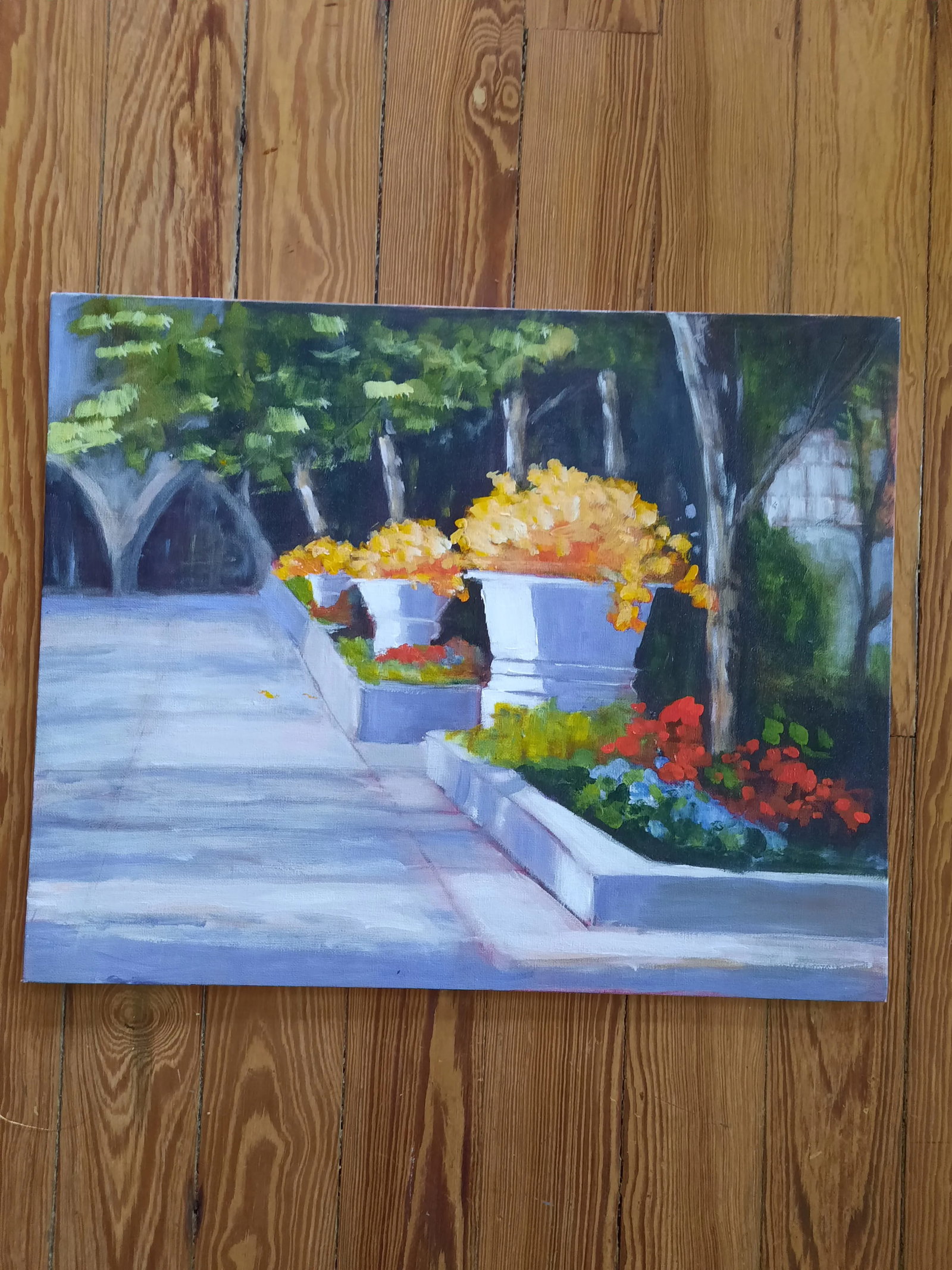 A Walk in the Garden Painting - 3