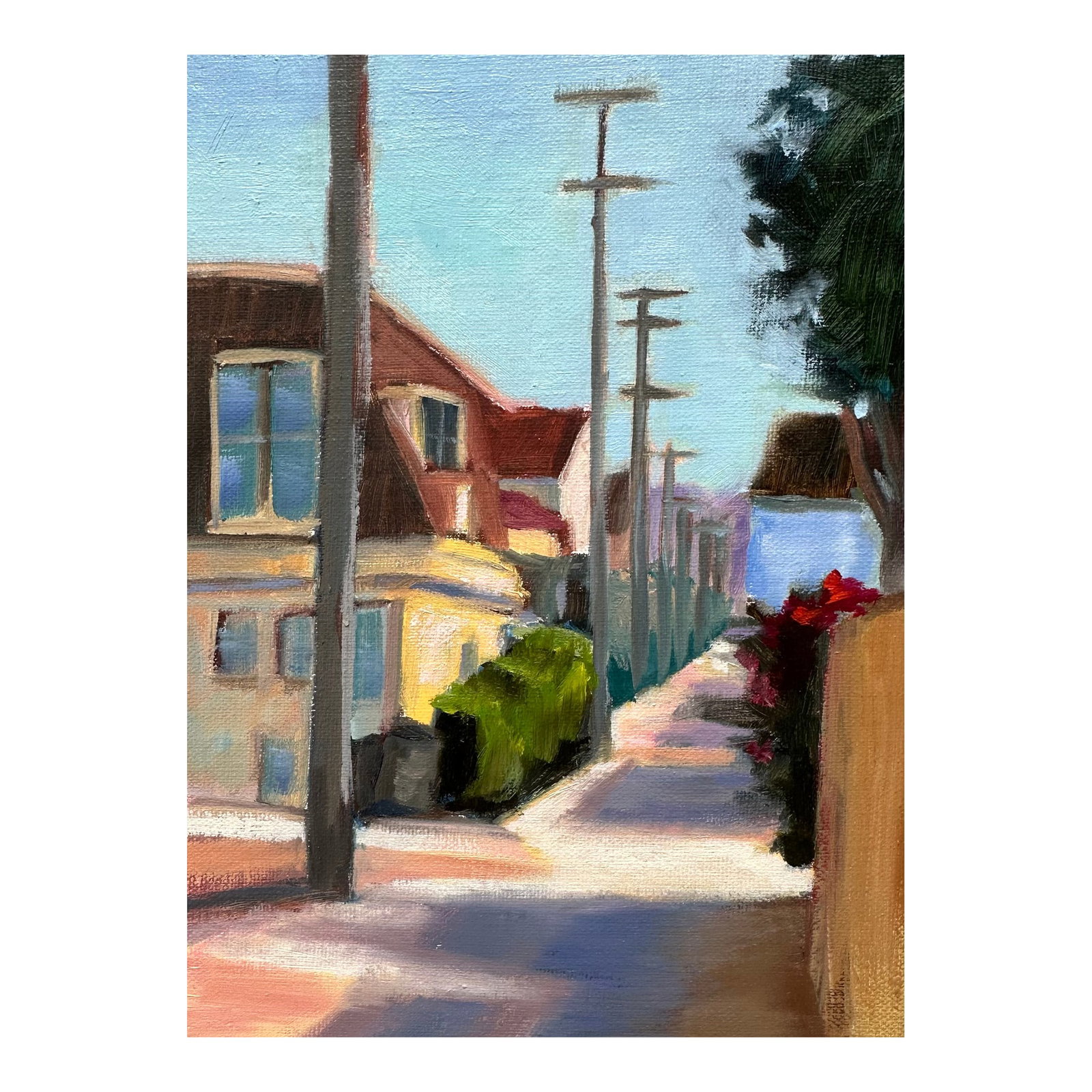 Original Fine Art Painting - Balboa: Balboa Island is a community in Newport Beach, California, accessible to the public via bridge, ferry and several public docks. To me, it's a true gem of the region, a cherished spot that I frequent
