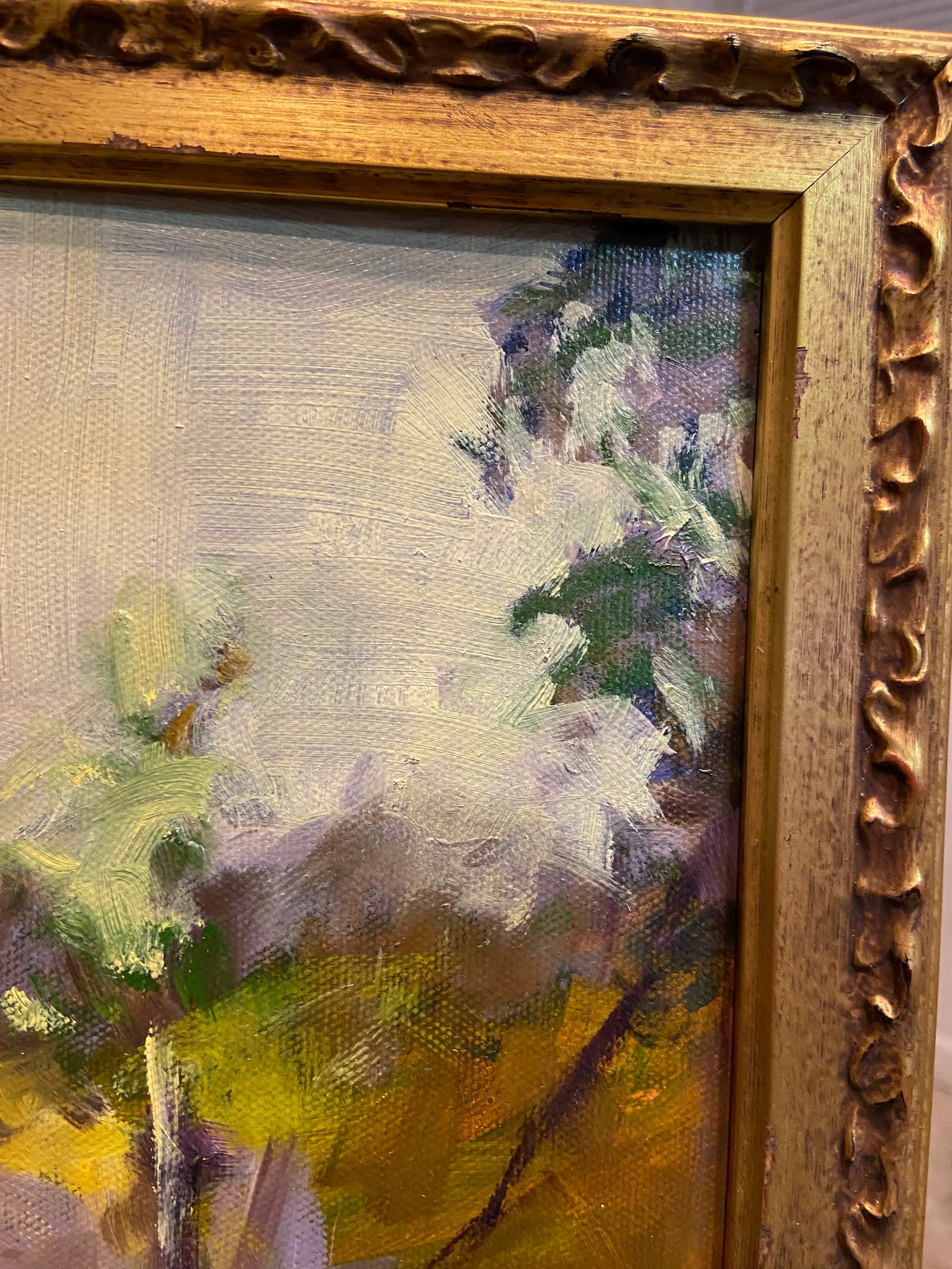 Contemporary Original Plein Air Rural Missouri Landscape Oil Painting by Marina Movshina, Framed - 3